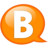 Speech balloon orange b